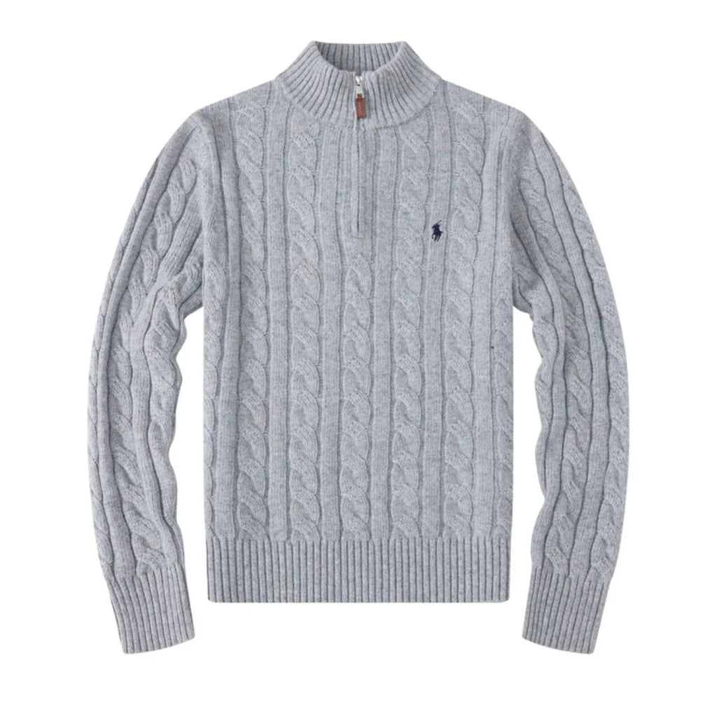 P CLUB - HALFZIPPER GRAU